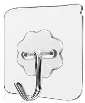 Wall Hooks for Hanging Strong - 20Pcs Hooks for Wall Without Drilling- Wall Hangings Hooks Adhesive/Wall Hanger for Clothes/Wall Hook, Clips, Sticker for Cloth Hangers, Photo Frames