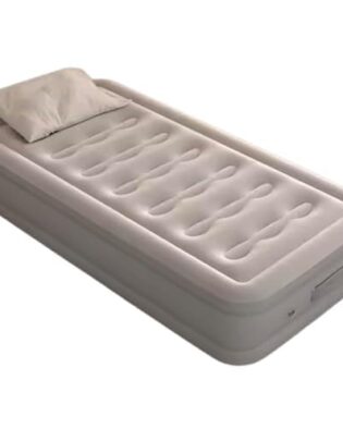 Single Air Bed Elegant Queen Size Air Mattress Single High Inflatable with Built-in Electric Pump 3 Mins Quick Self-Inflation/Deflation ir Mattress for Camping Travelling (Grey) (6 X 3.5)Ft