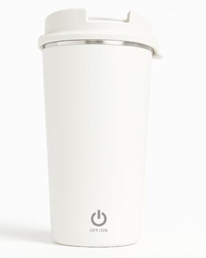 Self-Stirring Coffee Mug Re-Chargeable with Magnetic Stirring Travel Coffee Tumbler - 100% Leakproof and Spill Proof for Hot and Cold Drink - Coffee Mug for Travel (Pink)
