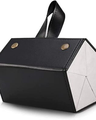 Sunglasses Organizer with 5 Slots, Travel Glasses Case Storage Portable Sunglasses Storage Case Bag Foldable Eyeglasses Holder Box, Eyewear Display Containers for Men & Women (Black)