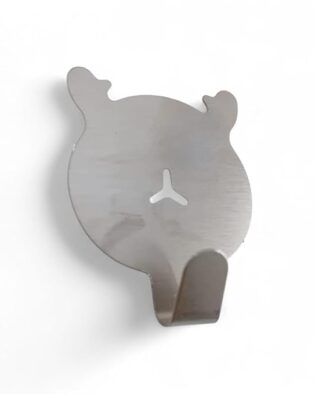 PVC Heavy Duty Self Adhesive PVC Wall Hooks Bathroom and Kitchen Hanging Racks Magic Sticker, Tissue Towel and Shelf Rack Hanging Adhesive Sticker (Teddy) 12Pcs