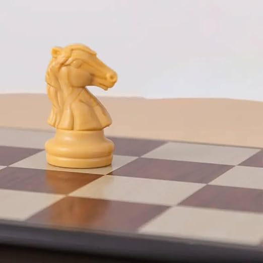 Chess Board Set Magnetic Portable and Foldable Board Game Travel Chess Board for Adults & Kids Educational Toy Sets for Kids Folding Chessboard Storage Toys(Brown) 13x13 inch