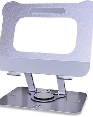 Aluminum Tabletop Laptop Stand Ergonomic Foldable Portable Laptop Stand Holder Compatible for MacBook, HP, Dell, Lenovo & All Other Notebook (Sliver)