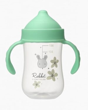 Sipper Water Bottle with Straw for Kids Leak Proof Sippy Water Bottle BPA Free & Non-Toxic 350ml Drinking Sipper for School Kids Boys Girls (Green)