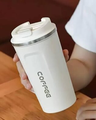 Insulated Coffee Travel Mug, Double Walled Stainless Steel Tumbler, Insulated Cup with Leakproof Lid, Thermal with Non-Slip Protective Grip Hot Cold Drinks Coffee,Tea