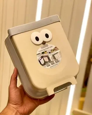 Hanging Kitchen Trash Can for Cabinet Door Foldable Hanging Trash Can Garbage Bin for Waste Compost Bin for Kitchen Sink Plastic Dustbin for Bathroom, RV, Home & Office Use (Medium)