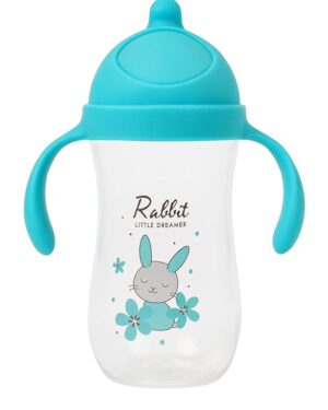 Baby Sipper Bottle for Infant/Toddler, Anti-Spill Sippy Cup with Soft Silicone Spout BPA Free (Blue)