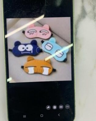 Unisex Cartoon Printed Sleeping Eye Mask Soft, Adjustable And Comfortable Blindfold With Gel Deep Sleep, Dark Circles, Puffy Eye's,Dry Eyes