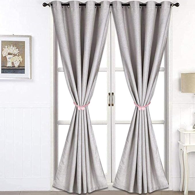 Magnetic Curtain Tiebacks, Binding Weaving Curtain Holder Clips Rope Holder Buckles Curtain tie Backs for Home Bedroom Office Decoration, (Pink)