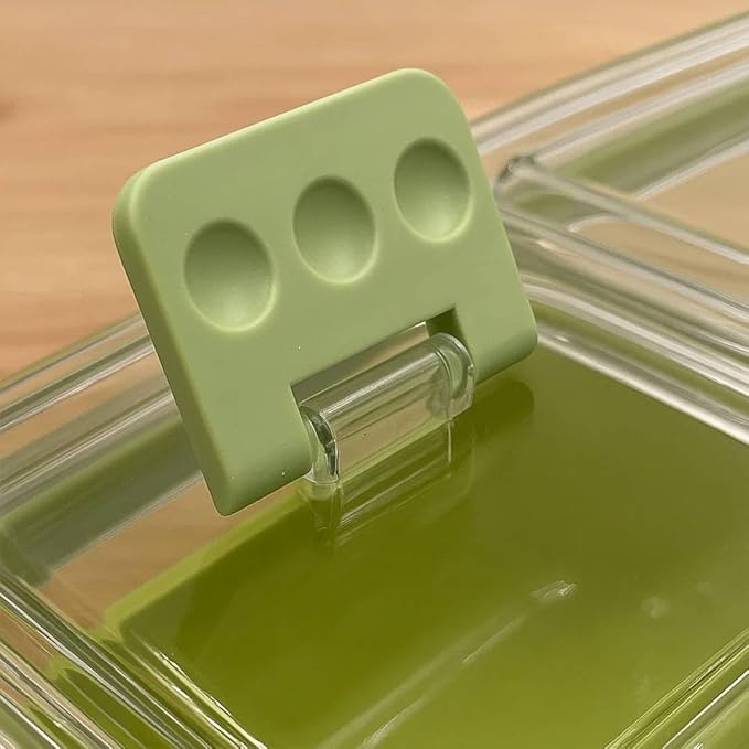 Lunch Box for Adults - Lunch Box for Kids - with Spoon & Fork - Lunch Box with 3 Compartment - Durable Perfect Size for On-The-Go Meal, BPA-Free(3 Compartment) (Green)