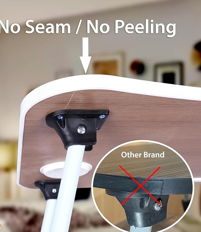 Office Table for Home/Writing Desk for Office/Folding Table for School/Folding Study Table/Work from Home - MultipurposeTable-> (DOREMON) Laptop Table with Cup Holder and Foldable Leg