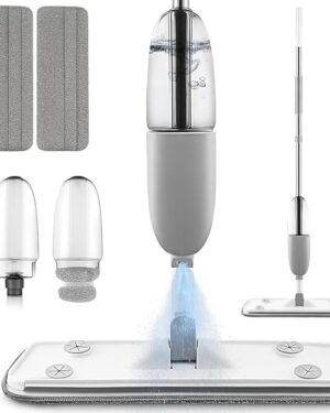 3 In1 Stainless Steel Microfiber Floor Cleaning Spray Mop with Removable Washable Cleaning Pad and Integrated Water Spray, 360 Degree Easy Floor Cleaning mop for Home, Kitchen use (1 Extra Pad)