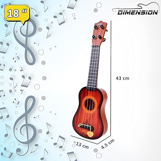 Musical Instrument Toy for Boys & Girls 4 String Kids Guitar | Baby Ukulele Style Toy for 2–10 Years | Beginner Gift for Children | Mini Acoustic Learning Toy for Toddlers |