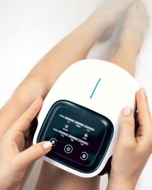 Knee Massager for Joint Pain Relief with Heat, Rechargeable Red Light Vibration Knee Arthritis Massage Physiotherapy Machine for Women, Men, Elder Age - with Nerve Stimulator Included