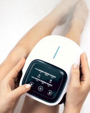 Knee Massager for Joint Pain Relief with Heat, Rechargeable Red Light Vibration Knee Arthritis Massage Physiotherapy Machine for Women, Men, Elder Age - with Nerve Stimulator Included