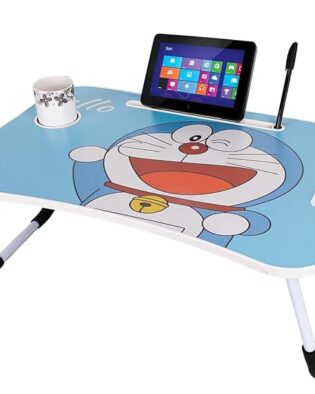 Office Table for Home/Writing Desk for Office/Folding Table for School/Folding Study Table/Work from Home - MultipurposeTable-> (DOREMON) Laptop Table with Cup Holder and Foldable Leg