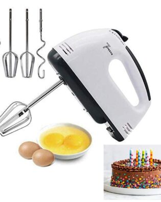 260 W Hand Blender Mixer Electric Egg Beater with 7 Speeds, Ideal for Cake Making, Whipping Cream, and Mixing Beater,Blender,Electric Cream Maker for Cakes stainless, Dough Hooks,Hand mixer with whisk