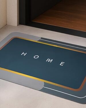 Water Absorbent Non Slip Bathmat | Quick Dry Anti Slip Bathroom Mat | Soft Anti Skid Door Mats for Home/Bathroom/Bedroom/Kitchen/Floor Mat | Water Absorbing Rubber Doormat  (Dark Green)