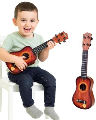 Musical Instrument Toy for Boys & Girls 4 String Kids Guitar | Baby Ukulele Style Toy for 2–10 Years | Beginner Gift for Children | Mini Acoustic Learning Toy for Toddlers |