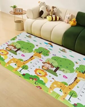 Double Sided Water Proof Baby Floor Mat, Multicolor, Reversible Floor mats for Kids, Baby mats for Floor, Crawling Toddlers, Cushioned Playmat with Educational Prints