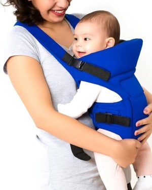 Baby Carrier Bag/Adjustable Hands Free, Baby sefty Belt/Child Safety Strip/Baby Sling Carrier Bag/Baby Back Carrier Bag (Navy Blue) (Blue)