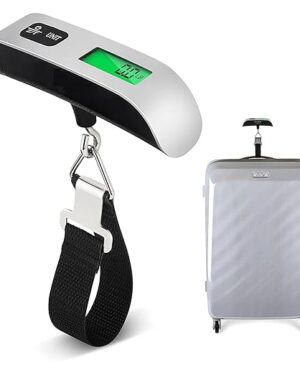 Digital Luggage Weighing Scale, Weight Machine for Luggage,Gift for Traveler Suitcase Handheld Weight Scale (Silver)
