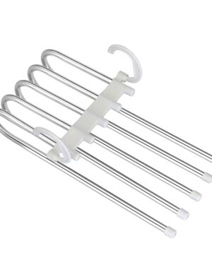 5 in 1 Stainless Steel Foldable Hangers for Clothes Hanging Multi-Layer Multi-Purpose Pant Hangers for Wardrobe Magic Foldable Hanger Clothes Hanger