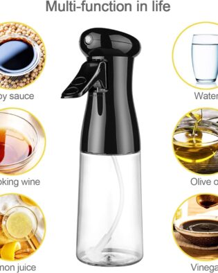 Oil Spray bottle for Cooking 210ml Glass Olive Oil Mister Bottle Kitchen Gadgets Accessories For Air Fryer Portable Refillable Food Grade Vinegar Spritzer Sprayer Bottles for Kitchen Salad