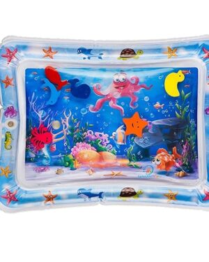 Baby Kids Water Play Mat Toys Inflatable Tummy Time Leakproof Water Play Mat, Fun Activity Play Center Indoor and Outdoor Water Play Mat for Baby Random Design
