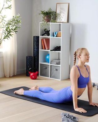 Yoga Mats for Women and Men NBR Material,Extra Thick Exercise Mats for Workout Yoga Mat for Women for Workout,Yoga,Fitness,Exercise Mat Anti Slip Yoga Mats (Black)