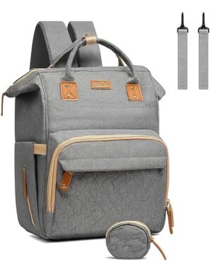 Multi Pocket Storage Bag | Multipurpose Stylish Diaper Bag for Mothers | Spacious & Durable Baby Care Organizer | Lightweight & Travel-Friendly | Maternity bag for newborn baby (Grey)