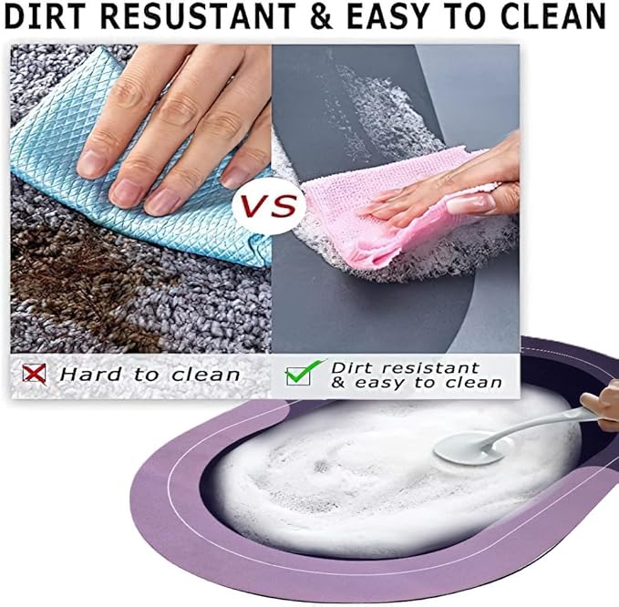 Water Absorbent Non Slip Bathmat | Quick Dry Anti Slip Bathroom Mat |Anti Skid Door Mats for Home/Bathroom/Bedroom/Floor Mat | Water Absorbing Rubber Doormat