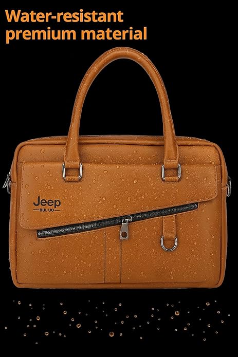 Leather briefcases Laptop Messenger Bags for Men and Women Best Office School College Satchel Bag (MESSENGER-BAG-PRO) Shoulder Bags Business Bag Crossbody with Adjustable Shoulder (Brown)