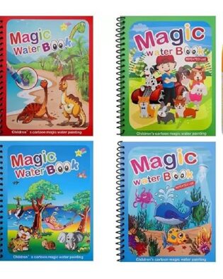 Book, Magic Doodle Pen, Coloring Doodle Drawing Board Games for Kids, Educational Toy for Growing Kids Water Painting Drawing Book for Toddlers 2-10 Years
