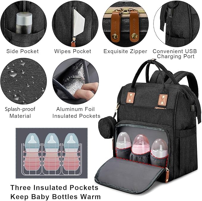 Multi Pocket Storage Bag Multipurpose Stylish Diaper Bag for Mothers Spacious & Durable Baby Care Organizer Lightweight & Travel-Friendly Hospital Maternity bag for newborn baby