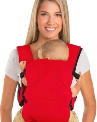 Baby Carrier Bag/Adjustable Hands Free, Baby sefty Belt/Child Safety Strip/Baby Sling Carrier Bag/Baby Back Carrier Bag (Navy Blue) (Red)