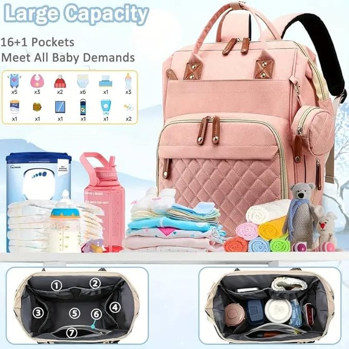 Multi Pocket Storage Bag Multipurpose Stylish Diaper Bag for Mothers Spacious & Durable Baby Care Organizer Lightweight & Travel-Friendly Hospital Maternity bag for newborn baby