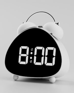 Panda Shape Alarm Clock with Bell | Cute Tabletop Alarm Clock