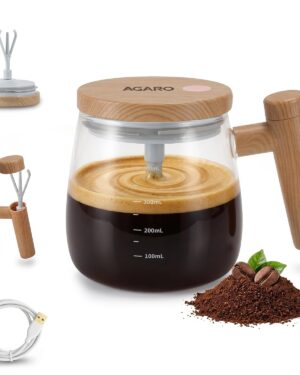 Brown Stirring Mug | Self Mixing Coffee & Tea Mug