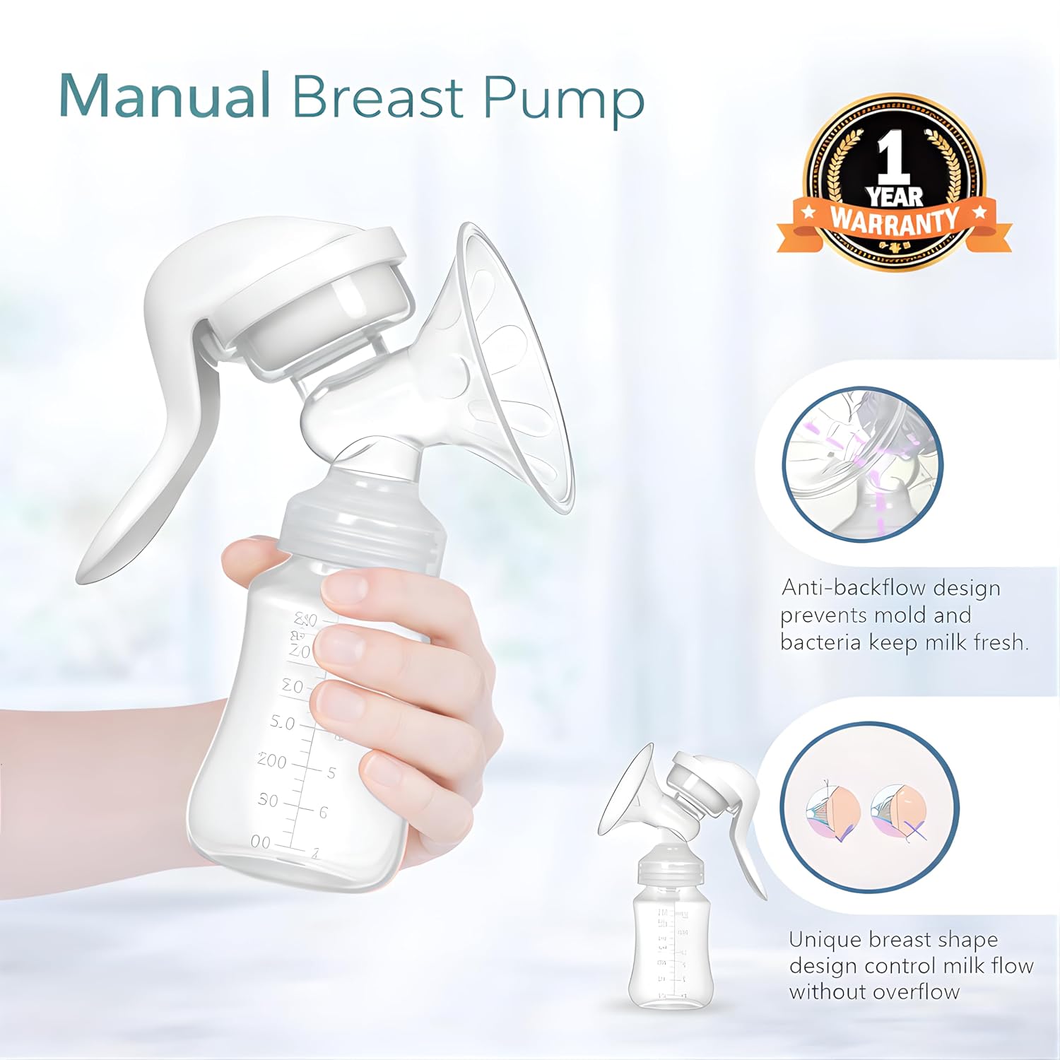 Manual Breast Pump | Hand Operated Breast Milk Pump