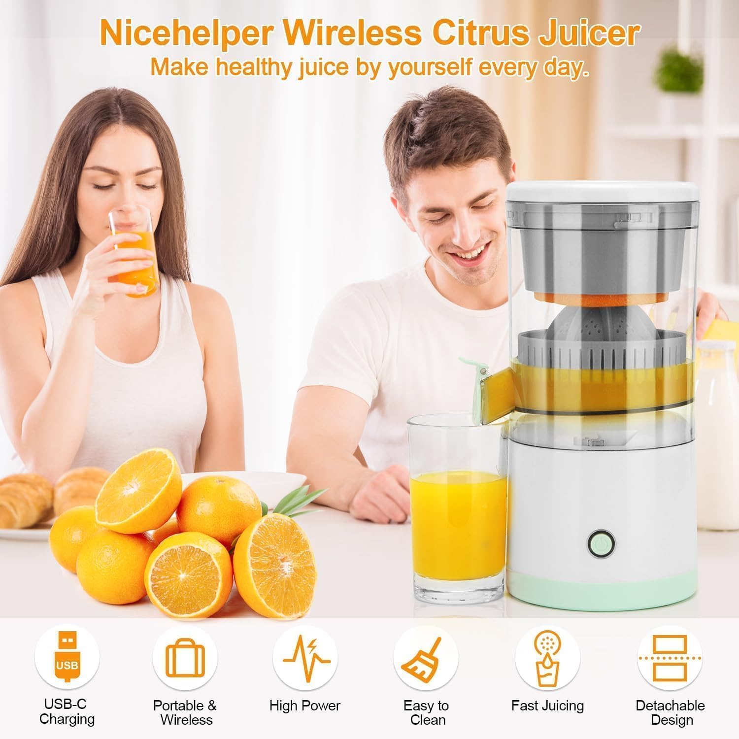 Electric Citrus Juicer | Automatic Orange & Lemon Fruit Juicer