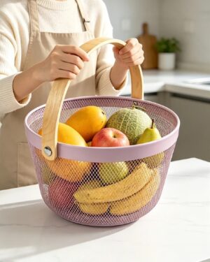 Round Fruit Basket | Circular Fruit & Vegetable Storage Basket